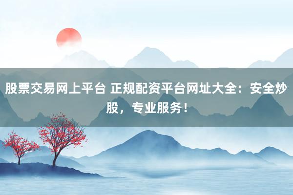 股票交易网上平台 正规配资平台网址大全：安全炒股，专业服务！