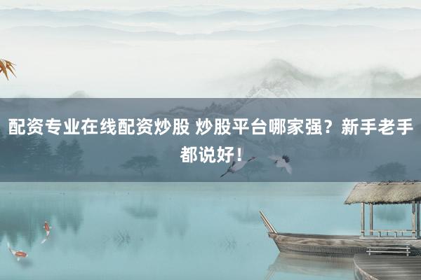 配资专业在线配资炒股 炒股平台哪家强？新手老手都说好！